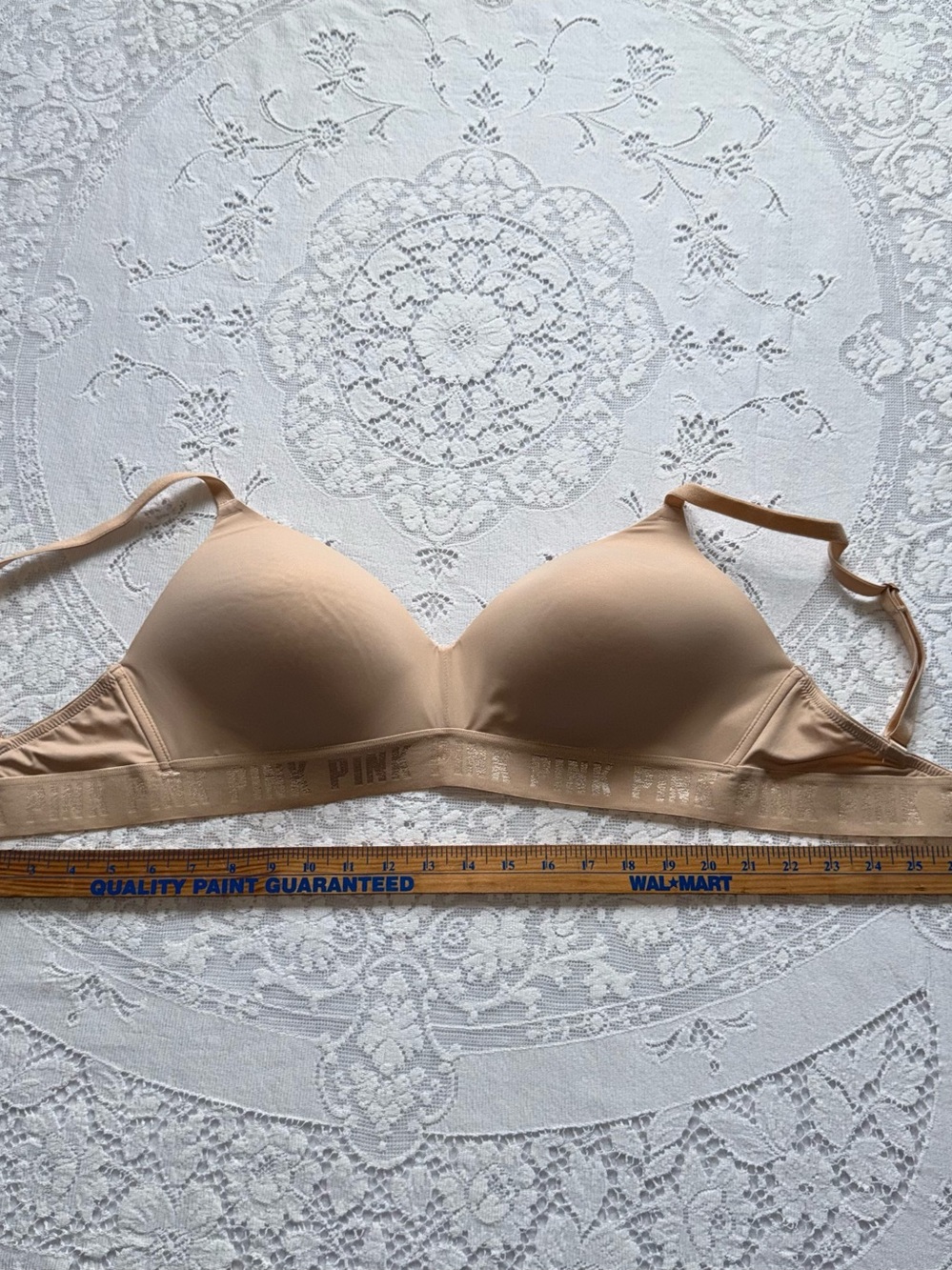 Victoria’s Secret Pink Wear Everywhere Lightly Lined Nude Bra Size 36DD